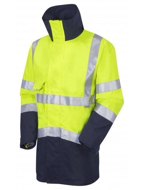 Leo Clovelly - ISO 20471 Class 3 Breathable  Anorak A04-Y/NV Foul Weather